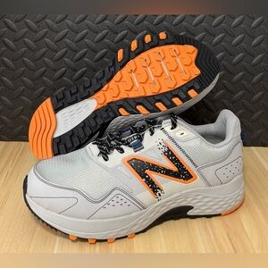 New Balance 410v8 Trail Running Shoes Gray Orange MT410CA8 Men Size 12 4E Wide
